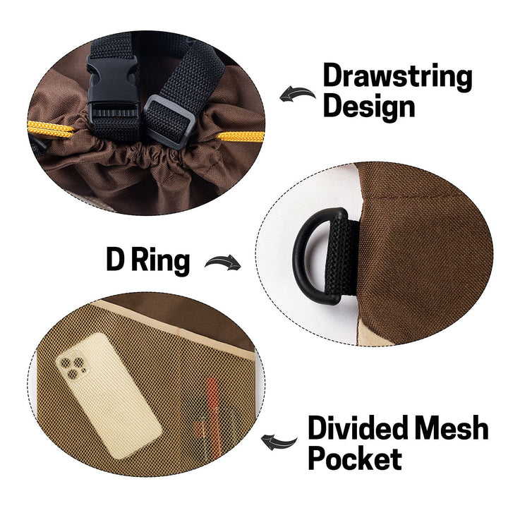 2PCS Car Garbage Can, Hanging Car Trash Bag with Waterproof Leakproof Lining