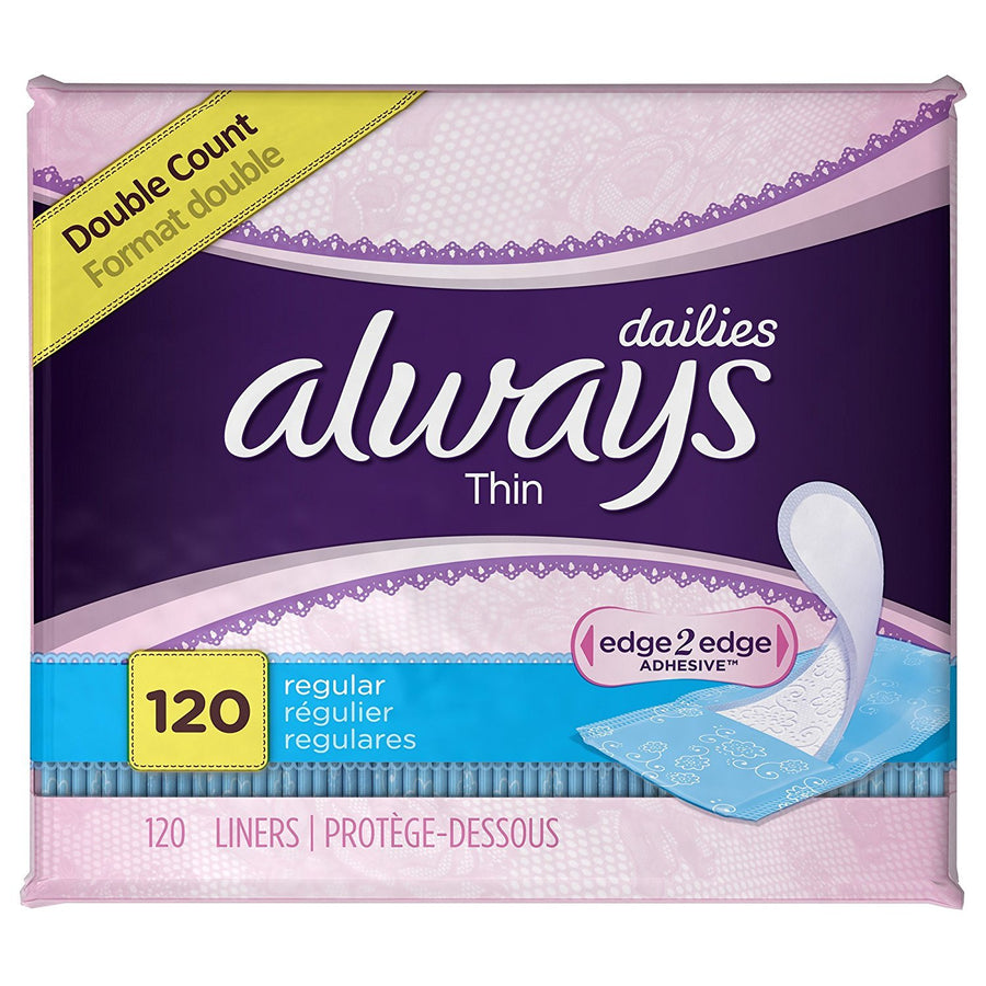 Pantiliner Thin Regular Wrapped Unscented 120 (Count pack of 1)
