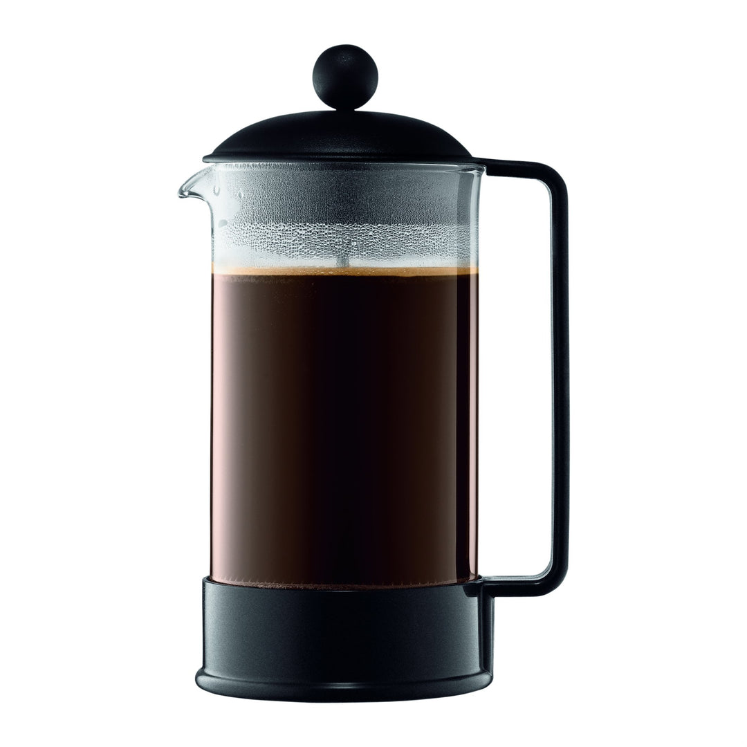 34 oz Brazil French Press Coffee Maker, High-Heat Borosilicate Glass, Black - Made in Portugal