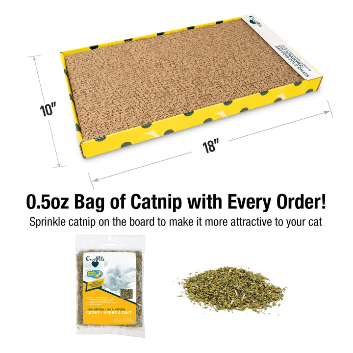 Cosmic Cat Scratcher, North-American Grown Catnip Included, Reversible for Twice the Use, 18.13 x 10.13 x 1.25
