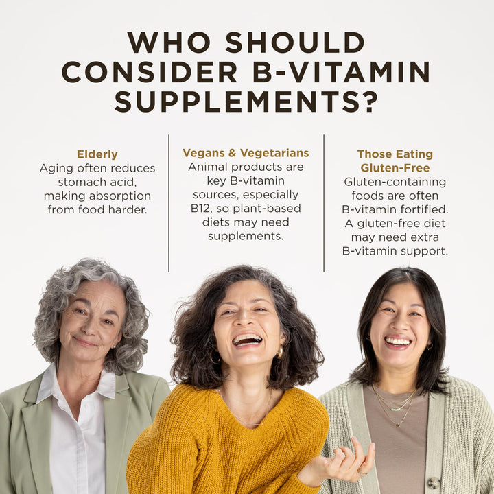 B-Complex 100, 250 Vegetable Capsules - Heart Health - Nervous System Support - Supports Energy Metabolism - Non-GMO, Vegan, Gluten Free, Dairy Free, Kosher, Halal - 250 Servings
