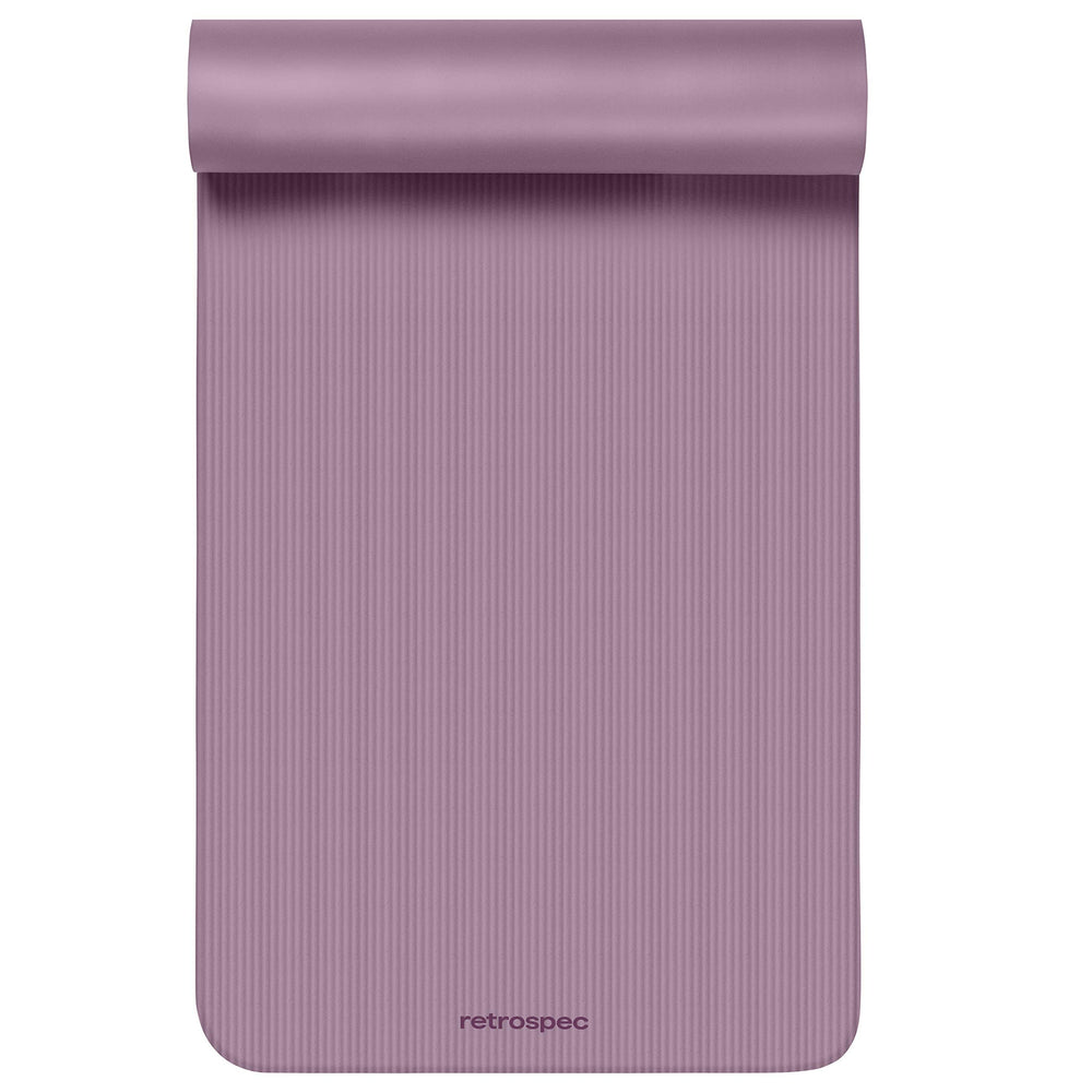 Solana Yoga Mat 1/2 Thick w/Nylon Strap for Men & Women - Non Slip Excercise Mat for Yoga, Pilates, Stretching, Floor & Fitness Workouts, Violet haze