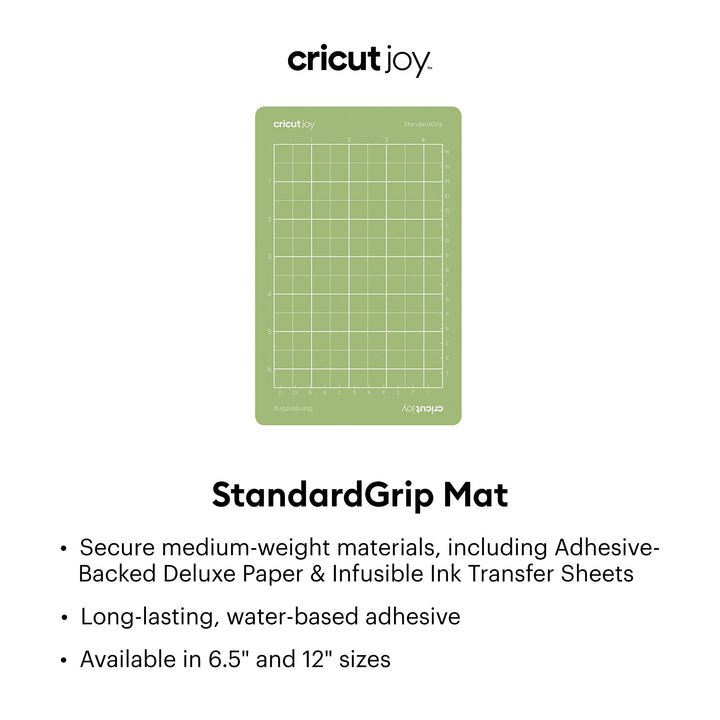 Joy StandardGrip Mat 4.5 x 6.5 Reusable Cutting Mat for Crafts with Protective Film, Use with Cardstock, Iron On, Vinyl and More, Compatible with Joy Machine