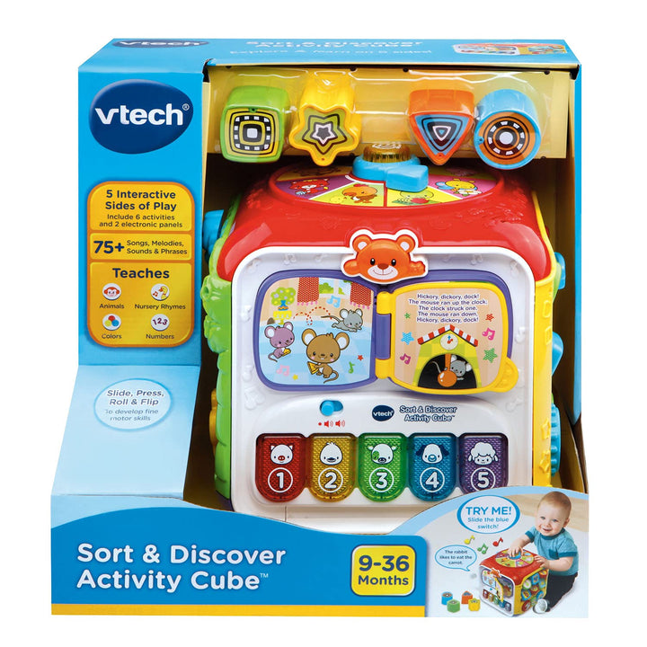 Sort and Discover Activity Cube (Frustration Free Packaging), Red