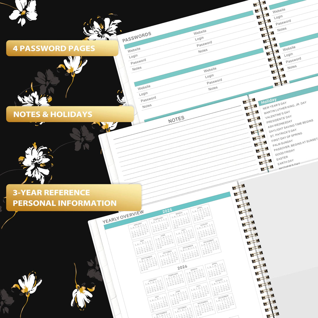 2025 Monthly Planner - 2025 Planner from Jan. 2025 - Dec. 2025, Monthly Calendar 2025 with Tabs, Inner Pocket, Monthly Planner 8.5x 11