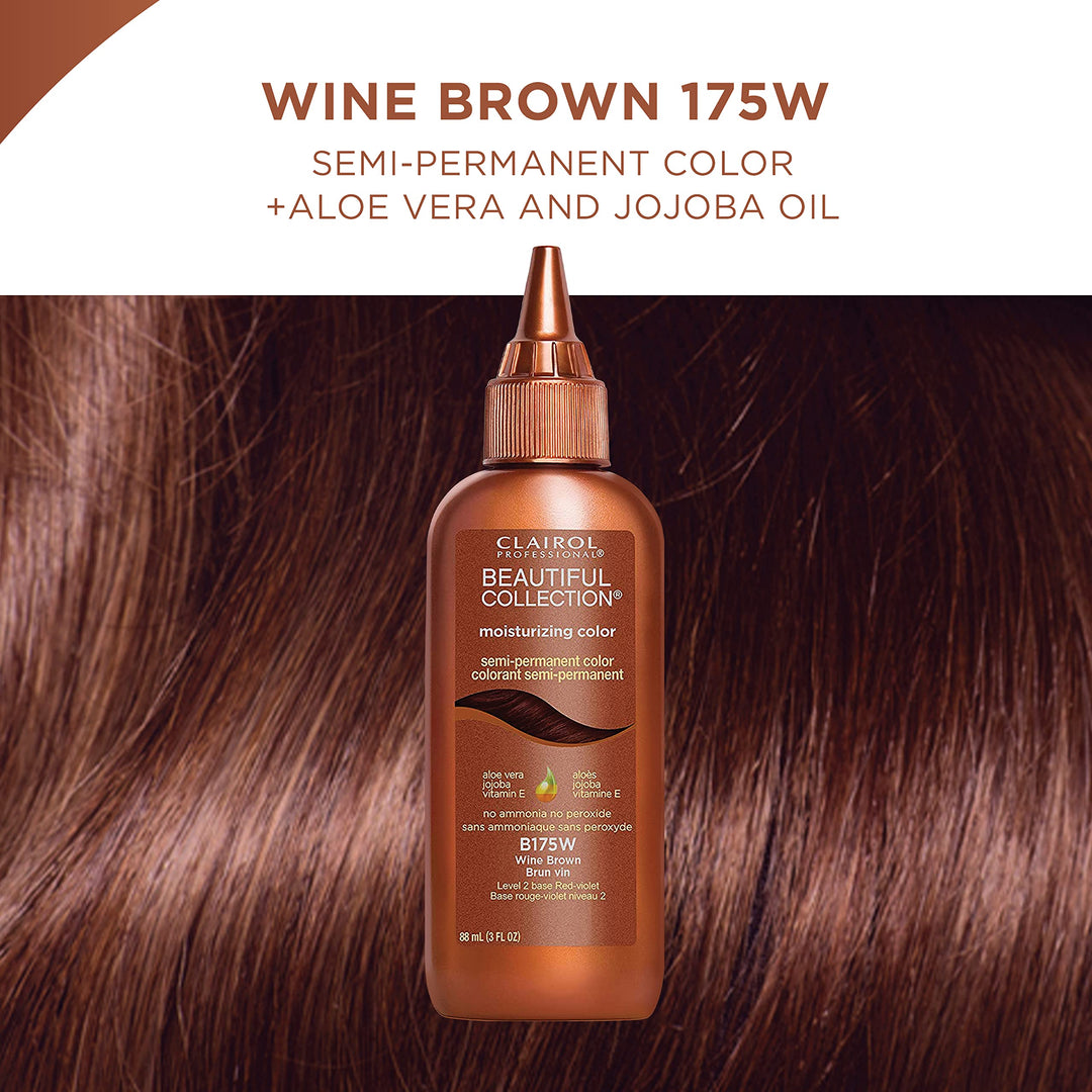 Beautiful Collection Hair Color, 175w Wine Brown, 3 oz
