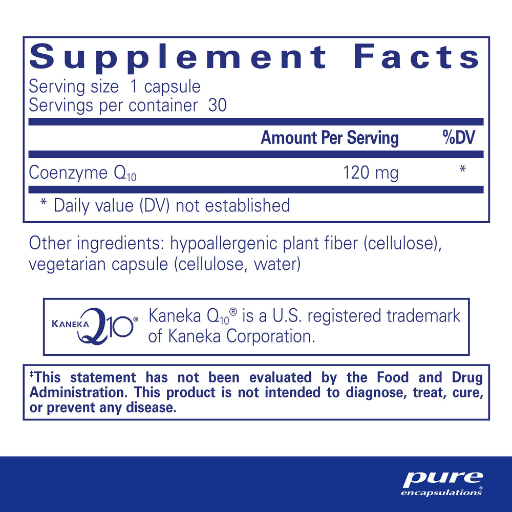 CoQ10 120 mg - Coenzyme Q10 Supplement for Heart Health, Energy, Antioxidants, Brain & Memory Health - Cellular Health, Cognition & Cardiovascular Support* - 1-Month Supply