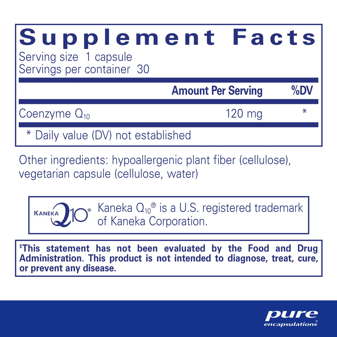 CoQ10 120 mg - Coenzyme Q10 Supplement for Heart Health, Energy, Antioxidants, Brain & Memory Health - Cellular Health, Cognition & Cardiovascular Support* - 1-Month Supply