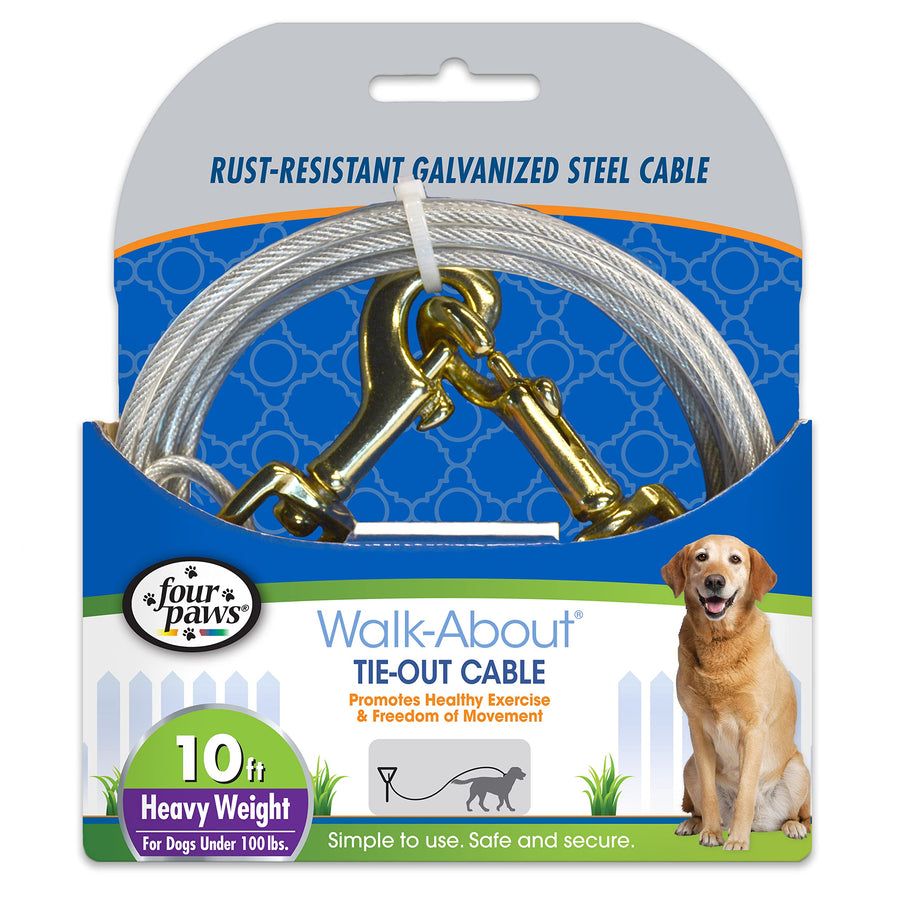 Heavy Weight Tie Out Cable Silver 10 Feet