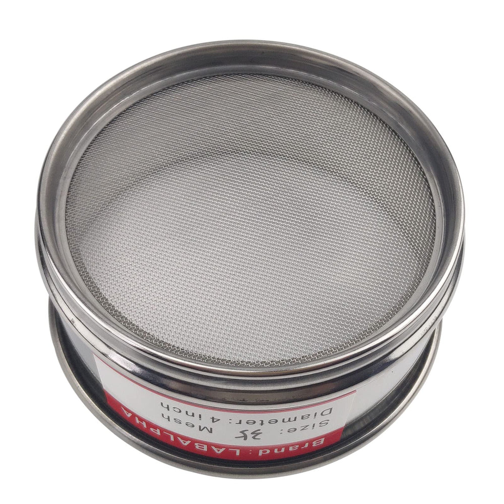 35 Mesh Lab Sieves, Test Sieve #35 Mesh, 4'' Diameter, 304 Stainless Steel Wire Cloth (0.5mm)