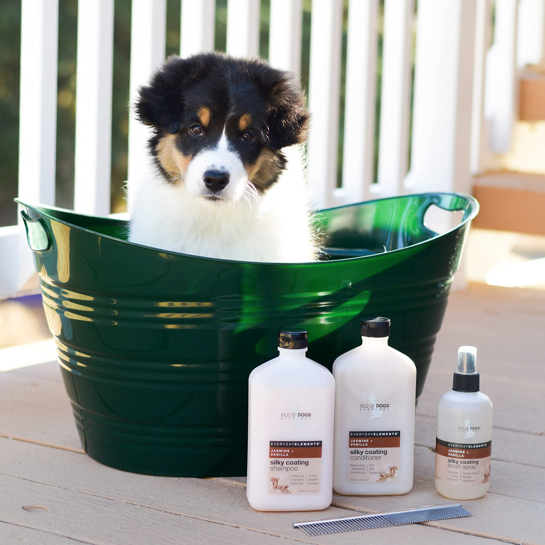 - Everyday Elements Silky Coating Conditioner For Dogs - Jasmine + Vanilla - Moisturizing Pet Conditioner With Aloe Leaf Juice For A Softer, Shinier Coat - 16.9 Oz, (711-16oz)