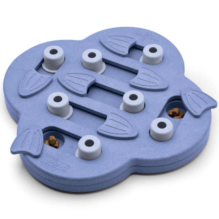 by Nina Ottosson Dog Hide N' Slide Treat Puzzle Enrichment Toy, Level 2 Intermediate, Purple, Composite