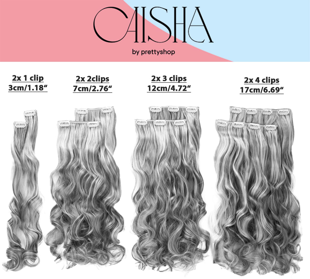 24 (60cm) blonde mix #27H613 CES14-1 : PRETTYSHOP XXL Full Head Set 8 pcs 24 Clip In Hair Extensions Hairpiece Wavy Heat-Resisting blonde mix #27H613 CES14-1