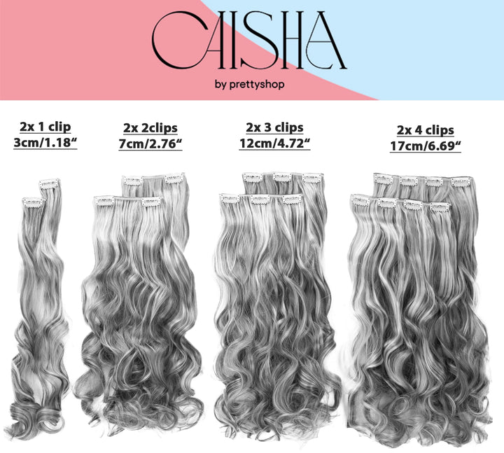24 (60cm) blonde mix #27H613 CES14-1 : PRETTYSHOP XXL Full Head Set 8 pcs 24 Clip In Hair Extensions Hairpiece Wavy Heat-Resisting blonde mix #27H613 CES14-1