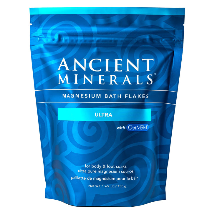Magnesium Bath Flakes Ultra with OptiMSM - Resealable Magnesium Bag of Zechstein Chloride Alternative to Epsom Bath Salt (1.65 lb)
