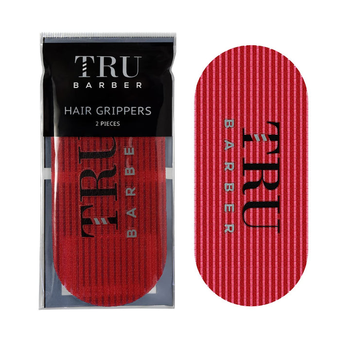 HAIR GRIPPERS ® 2 COLORS BUNDLE PACK 4 PCS for Men and Women - Salon and Barber, Hair Clips for Styling, Hair holder Grips (Red/Black)