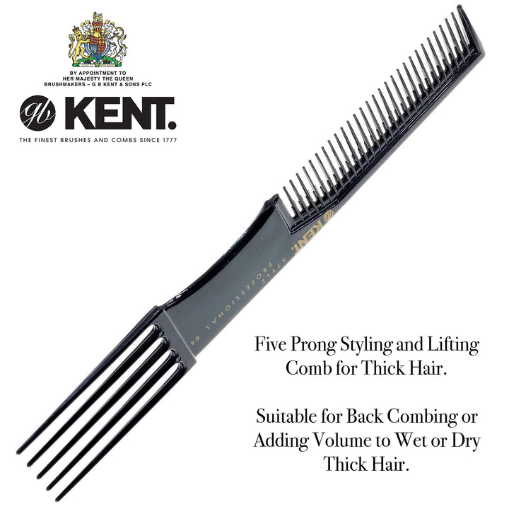 Kent Texturizing and Backcombing Comb, Black