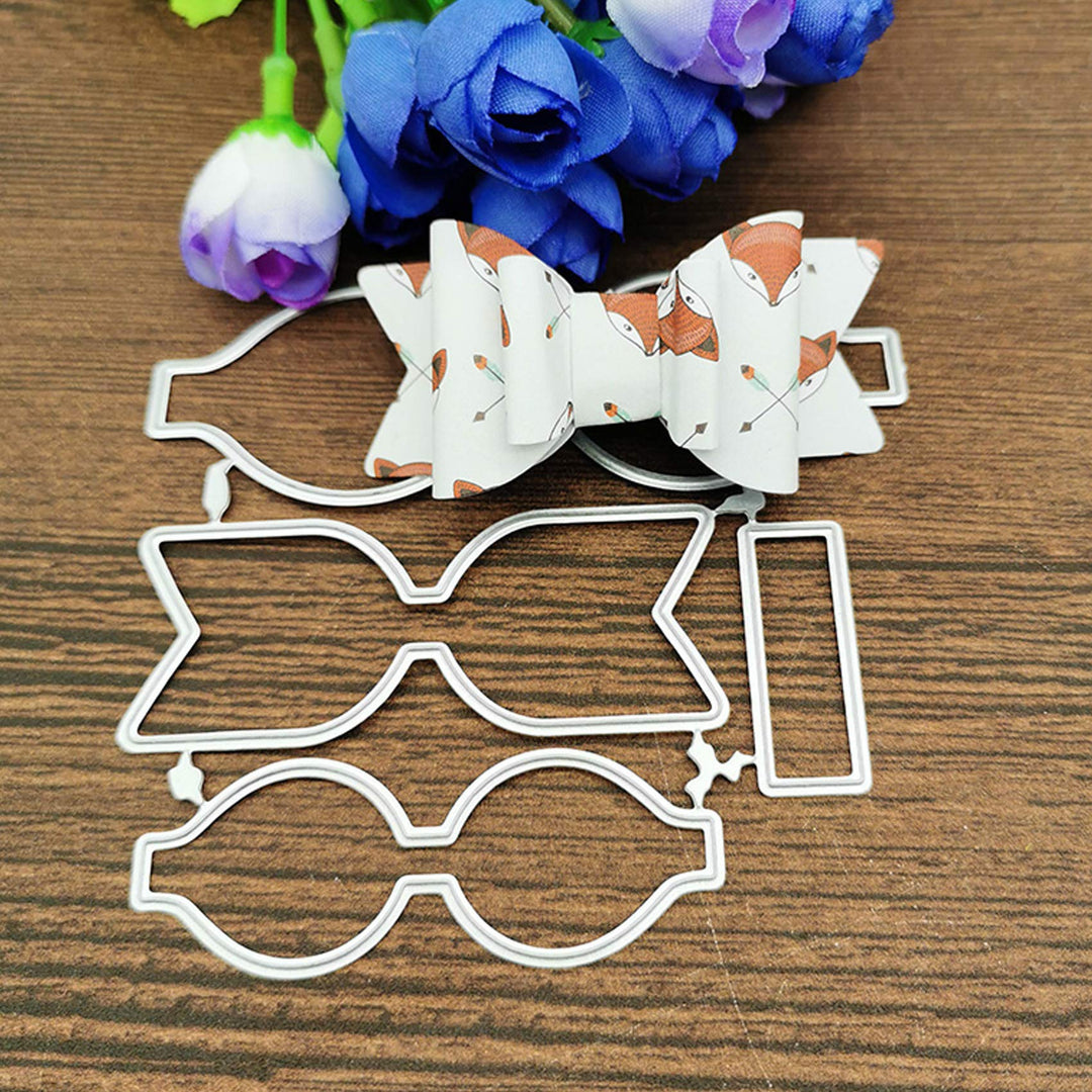 Flower Bow Tie Metal Die Cuts,Christmas Bowtie Hair Bow Clip Cutting Dies Cut Stencils for DIY Scrapbooking Decorative Embossing Paper Leather Scrapbooking Card Making