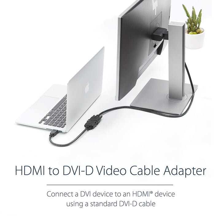 HDMI Male to DVI Female Adapter - 8in - 1080p DVI-D Gender Changer Cable (HDDVIMF8IN)