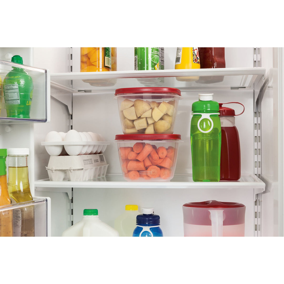 Easy Find Lids Food Storage Containers, 7 Cup, Racer Red, 4-Piece Set