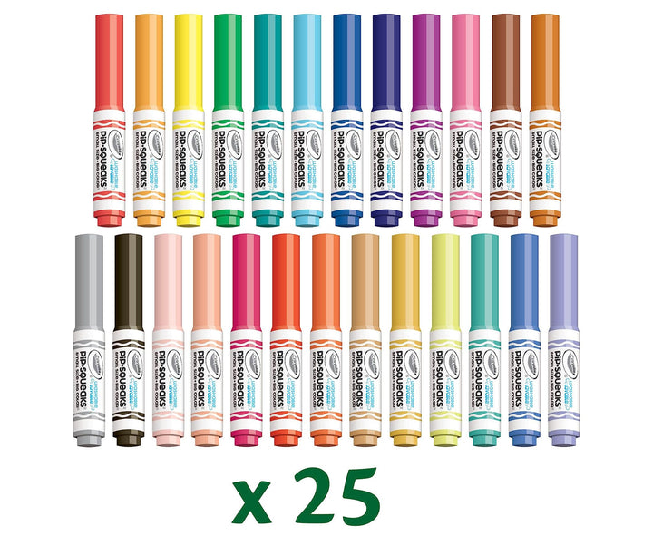 Pip Squeaks Marker Set (65ct), Mini Washable Markers for Kids, Markers for Coloring Books, Kids Travel Activity, Holiday Gift, 4+