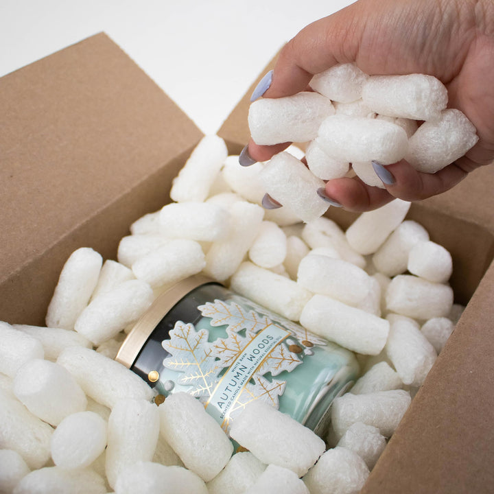 Magicwater Supply - 1 Cu Ft - Bio Tube Recycled Anti Static Packing Peanuts - Compostable & Biodegradable Cushion for Shipping - Dust-Free & Abrasion Resistant - Void Filler