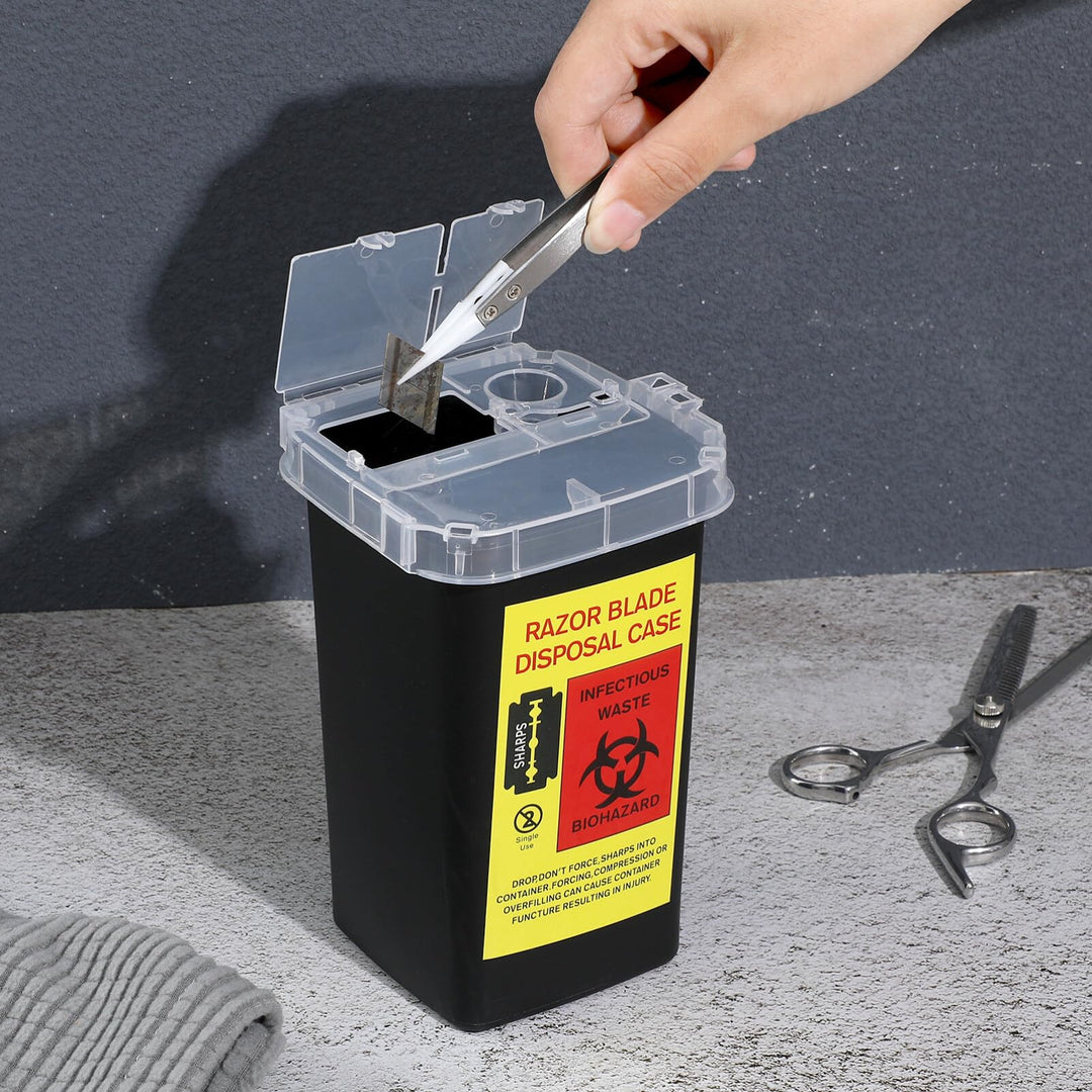 Blade Dispenser Case Razor Sharps Container Barber Shop Storage Bank Blade Disposal Case for Home