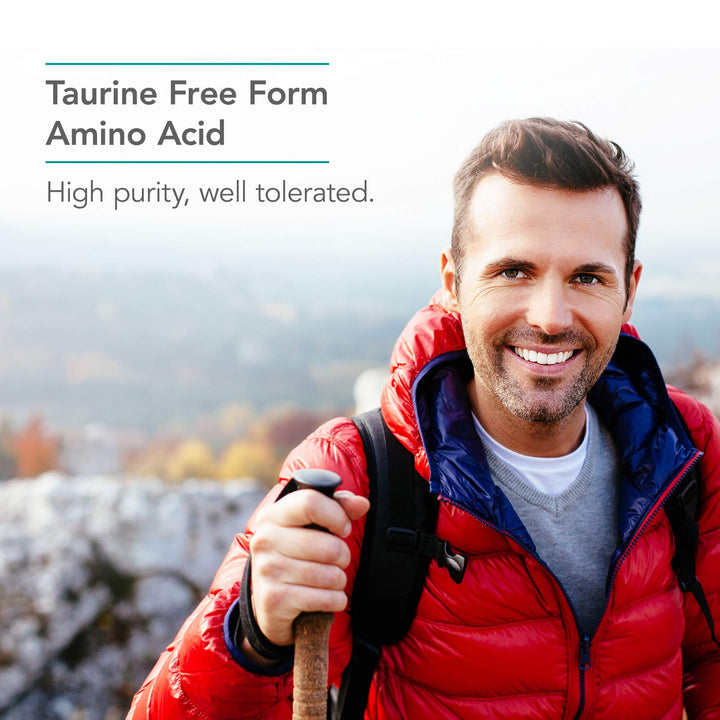 Taurine 1000mg Supplement - Cardiovascular Support, Free Form Amino Acid, Pure, Organic, Vegetarian Capsules - 250 Count