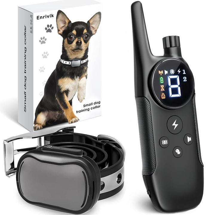 Extra Small Size Dog and Puppy Training Collar with Remote for Small Dogs 5-15lbs and Puppies with Shock - Waterproof and 1000 Ft Range