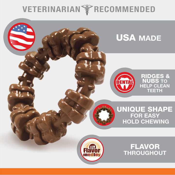 Textured Ring Power Chew Toy for Dogs, Dog Toys for Aggressive Chewers, Flavor Medley, Small Dogs - Up to 25 lbs, 1 Count
