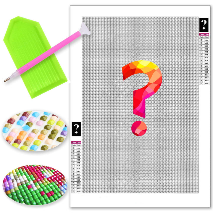 5D Random Mystery Diamond Painting Kits Square Full Drill, DIY Surprise Mysterious Paint with Diamonds Art Crystal Rhinestone Cross Stitch for Home Office Wall Crafts Decorations 30x40cm
