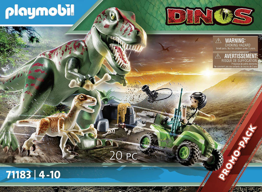 71183 Dinos T-Rex Attack with Raptor and Quad, Jurrasic World, Fun Imaginative Role-Play, PlaySets Suitable for Ages 5+