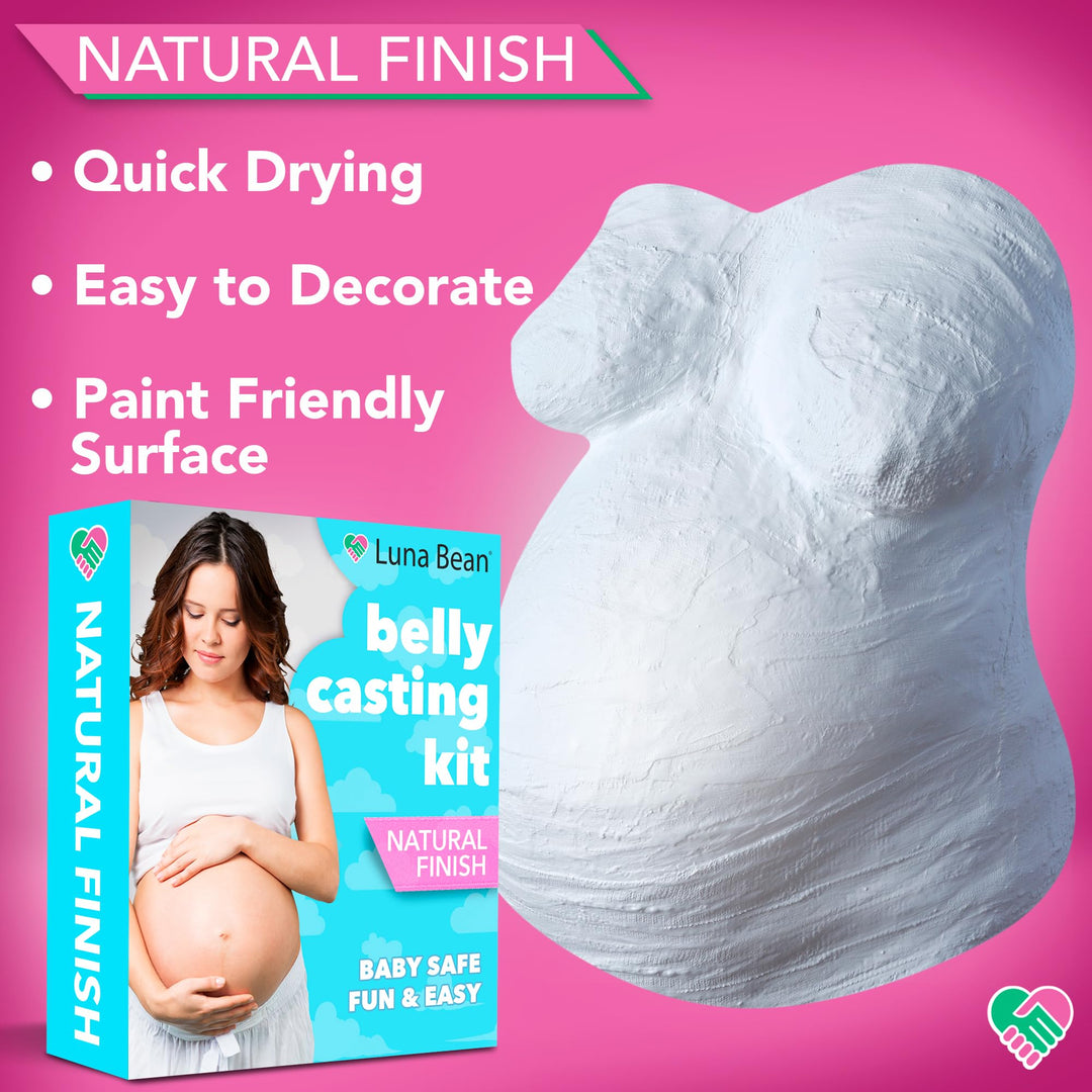 Proud Body Belly Casting Kit Pregnancy, Easy Belly Cast with Natural Finish – Gift for Expecting Mom, Baby Nursery Décor, Mothers Day Keepsake, Mom to Be Gift, Pregnant Mom Gifts