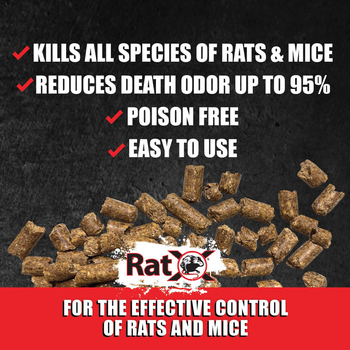 EcoClear Products 620102, RatX All-Natural Non-Toxic Humane Rat and Mouse Killer Pellets, 3 lb. Bag