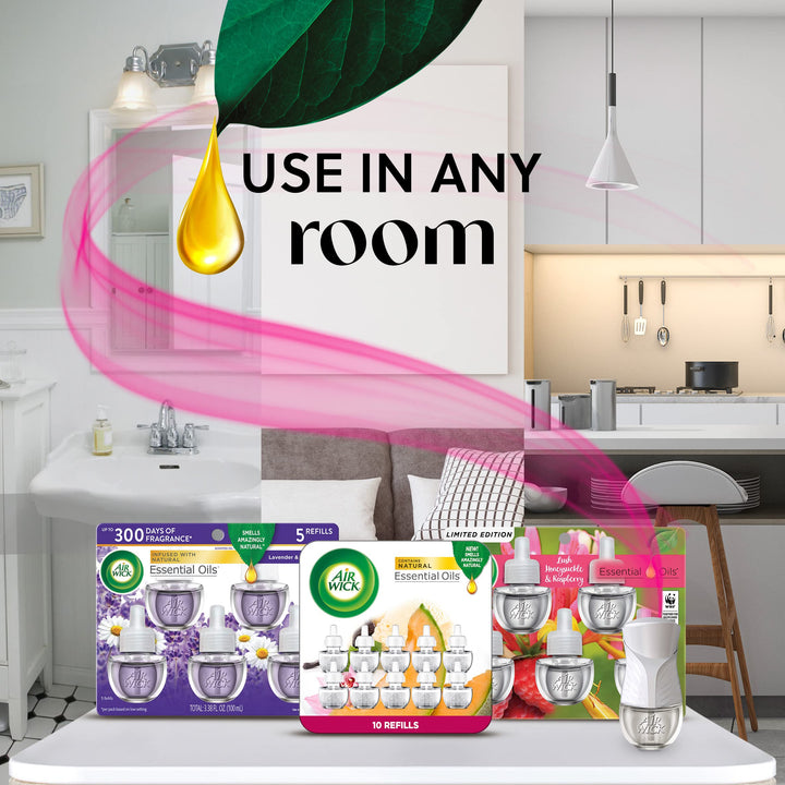 Plug in Scented Oil Refill, 10ct, Lavender & Chamomile, Air Freshener, Essential Oils, Eco Friendly