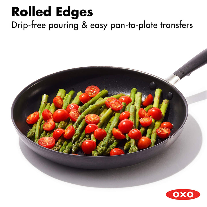 Good Grips 12 Frying Pan Skillet, 3-Layered German Engineered Nonstick Coating, Stainless Steel Handle with Nonslip Silicone, Black