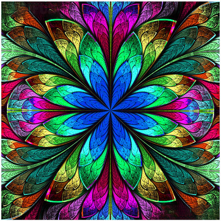 5D Mandala Diamond Painting Kits for Adults, DIY Diamond Art Full Drill Cross Stitch Embroidery Crafts for Home Decor (14 x 14 in) (Green) (PTM)