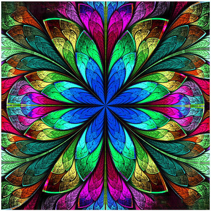 5D Mandala Diamond Painting Kits for Adults, DIY Diamond Art Full Drill Cross Stitch Embroidery Crafts for Home Decor (14 x 14 in) (Green) (PTM)