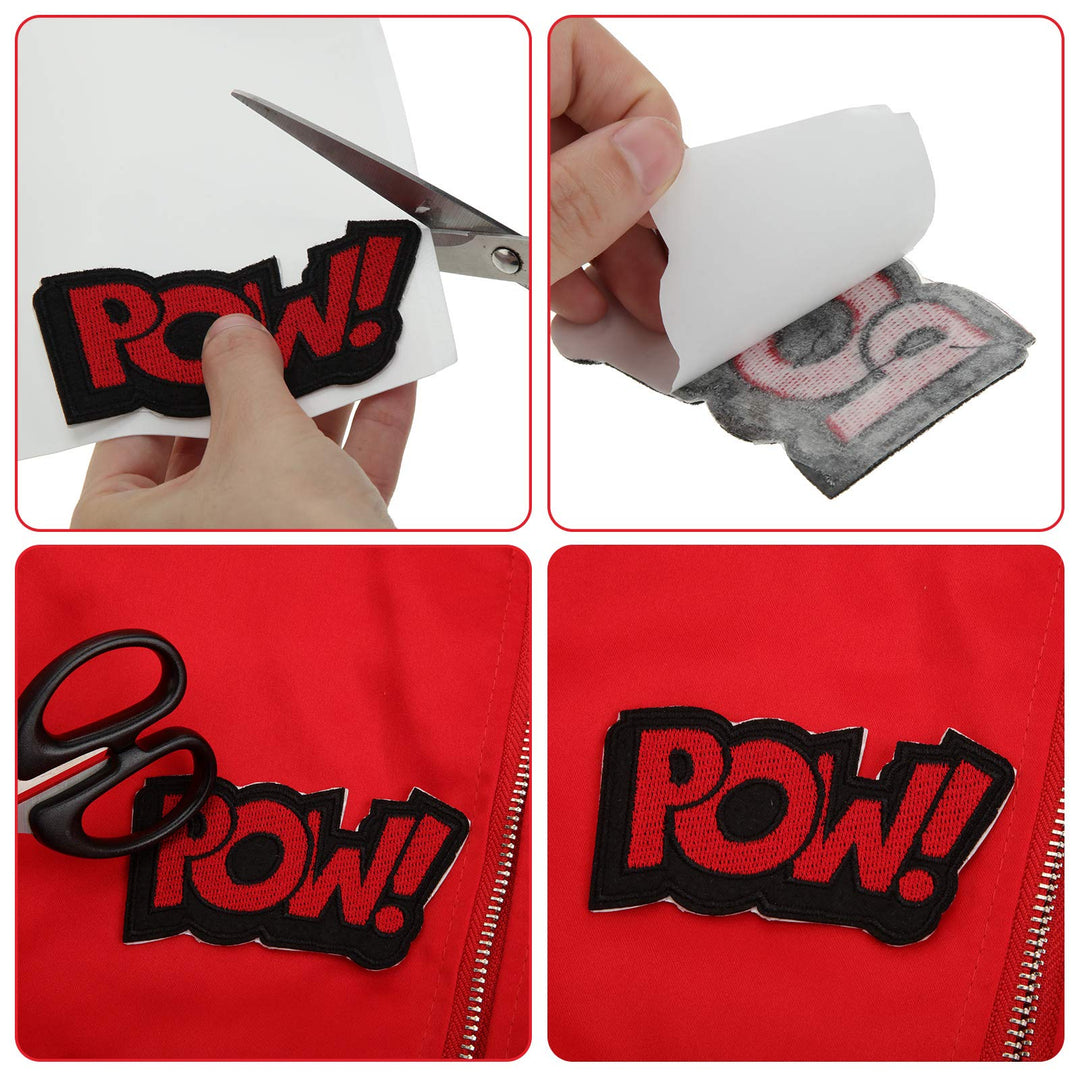 Double Sided Patch Adhesive Badge Washable Press on Double Sided Patch Fabric Glue Adhesive Adhesive Sheets Cut to Fit Freestyle Patch Adhesive Kit(2 Pieces)