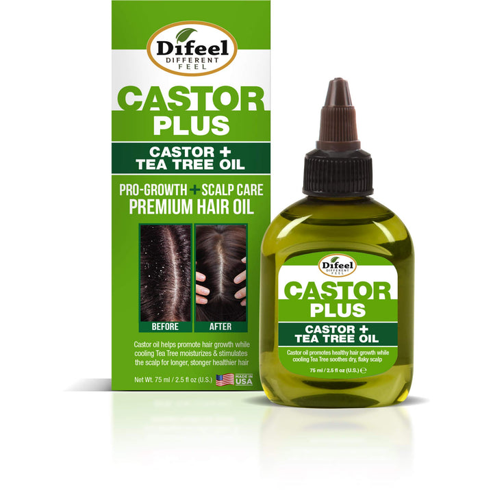 Premium Castor Plus Tea Tree - Pro-Growth + Scalp Care Premium Hair Oil 2.5 oz.