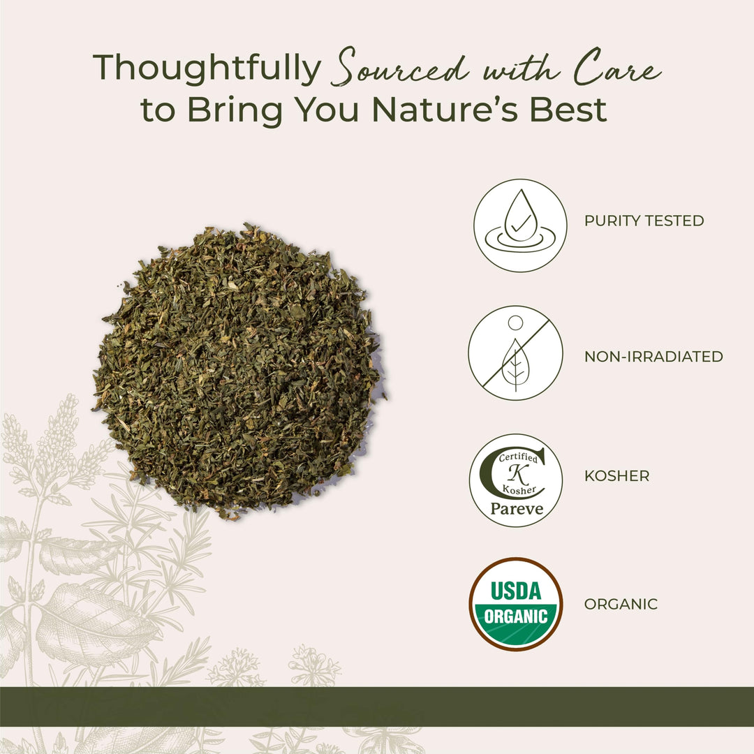 Organic Alfalfa Leaf - Dried Loose Leaf Herb for Nutrition, Use in Tea, Juice, & Smoothies, Cut & Sifted, Certified Kosher, Non-GMO - Bulk 1 lb Bag