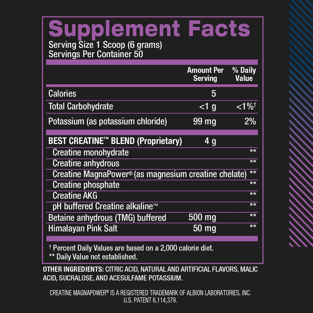 Best Creatine - Creatine Monohydrate Powder for Men & Women, Himalayan Salt - Strength, Pump, Endurance, Muscle Growth, Muscle Definition - No Bloat - Snow Cone - 50 servings - 10.58 Oz
