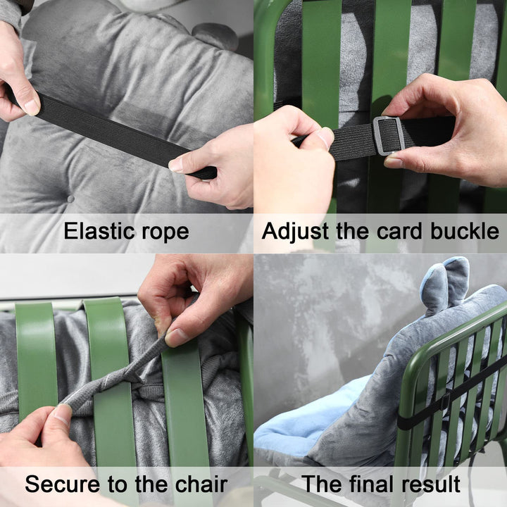 Cute Chair Cushion, Velvet Seat Cushion, Kawaii Gaming Rocking Chair Cushion, Backrest for Office Chair, Lazy Sofa, Blue