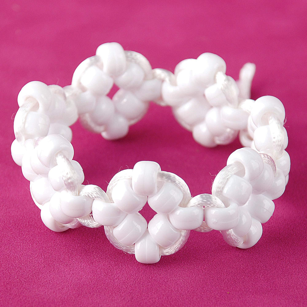 6 by 9mm Barrel Pony Bead, White, 900-Pieces