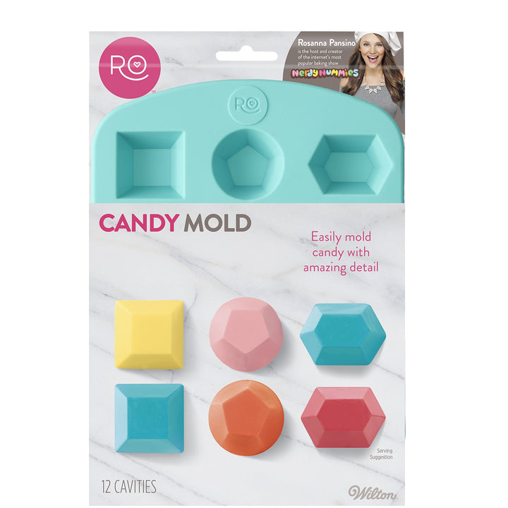 Silicone Gem Shapes Candy Mold, 12-Cavity