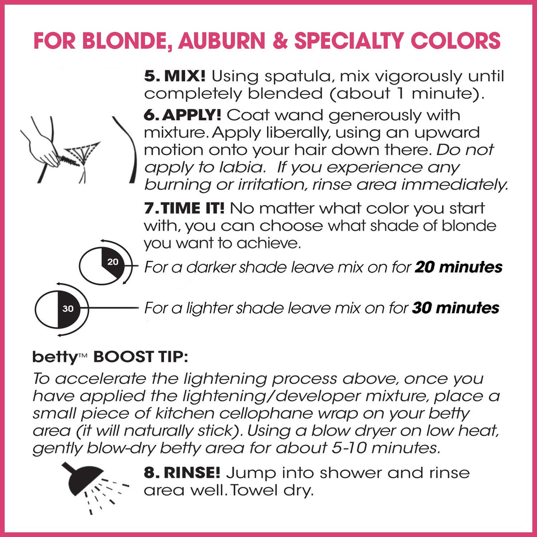 Blonde Betty - Color for the Hair Down There Hair Coloring Kit