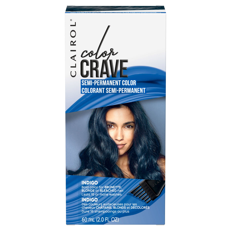 Color Crave Semi-Permanent Hair Dye, Indigo Hair Color, 1 Count