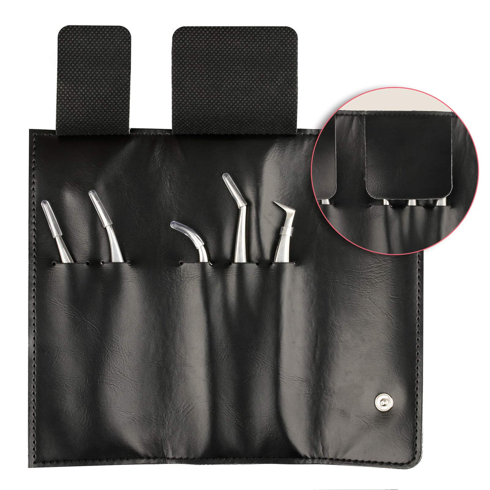 Lash Eyelash Extension Tweezers Set, 5 Pcs Straight and Curved Volume Lash Tweezers For Eyelash Extensions-Professional Stainless Steel Precision Tweezers Set,Lash Extension Supplies