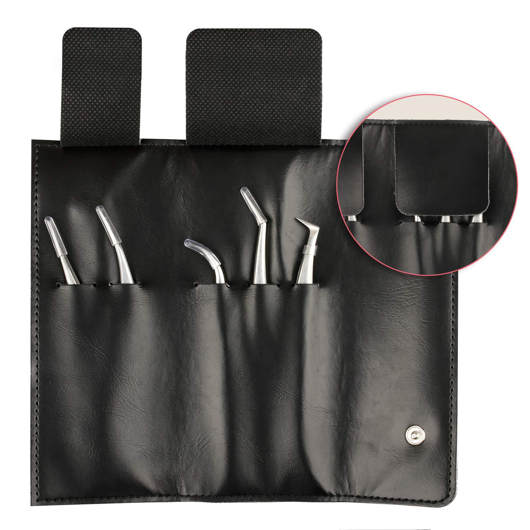 Lash Eyelash Extension Tweezers Set, 5 Pcs Straight and Curved Volume Lash Tweezers For Eyelash Extensions-Professional Stainless Steel Precision Tweezers Set,Lash Extension Supplies
