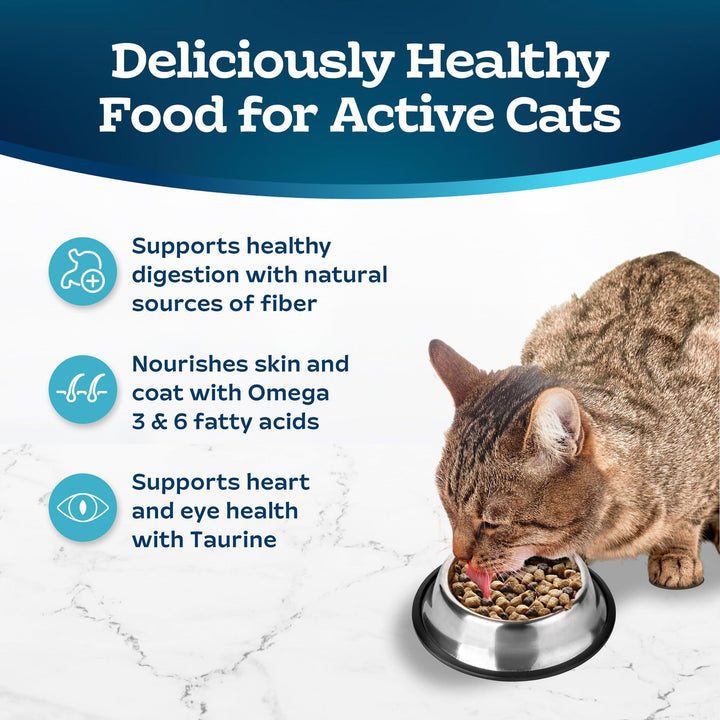 Tastefuls Natural Dry Food for Active Adult Cats, Chicken and Brown Rice Recipe, 15-lb. Bag